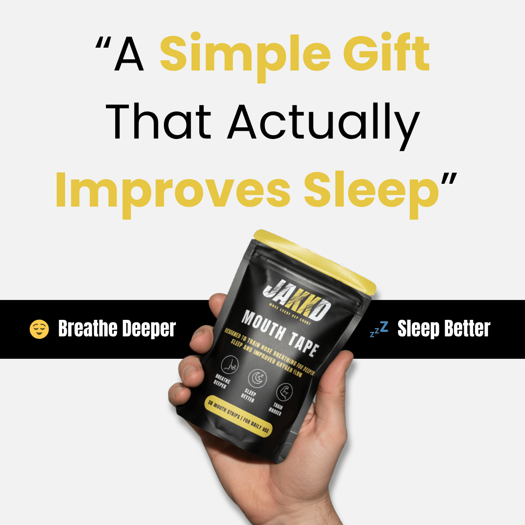 The JAKKD Breathing Bundle presented as a gift, nasal strips and mouth tape together
