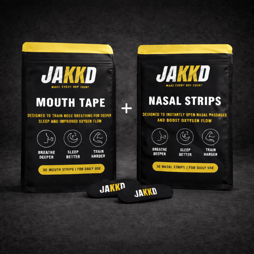 JAKKD Breathing Bundle - Nasal Strips & Mouth Tape (30 pieces each)