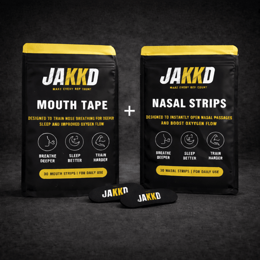 JAKKD Breathing Bundle - Nasal Strips & Mouth Tape (30 pieces each)